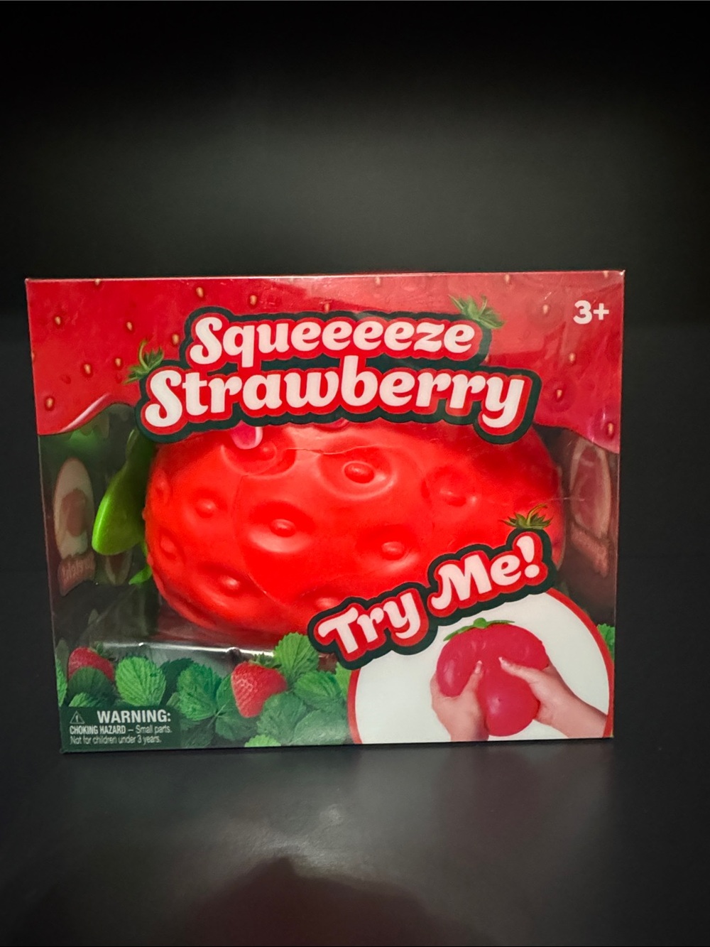 Strawberry Shape Stress/Squishy Toy - Red